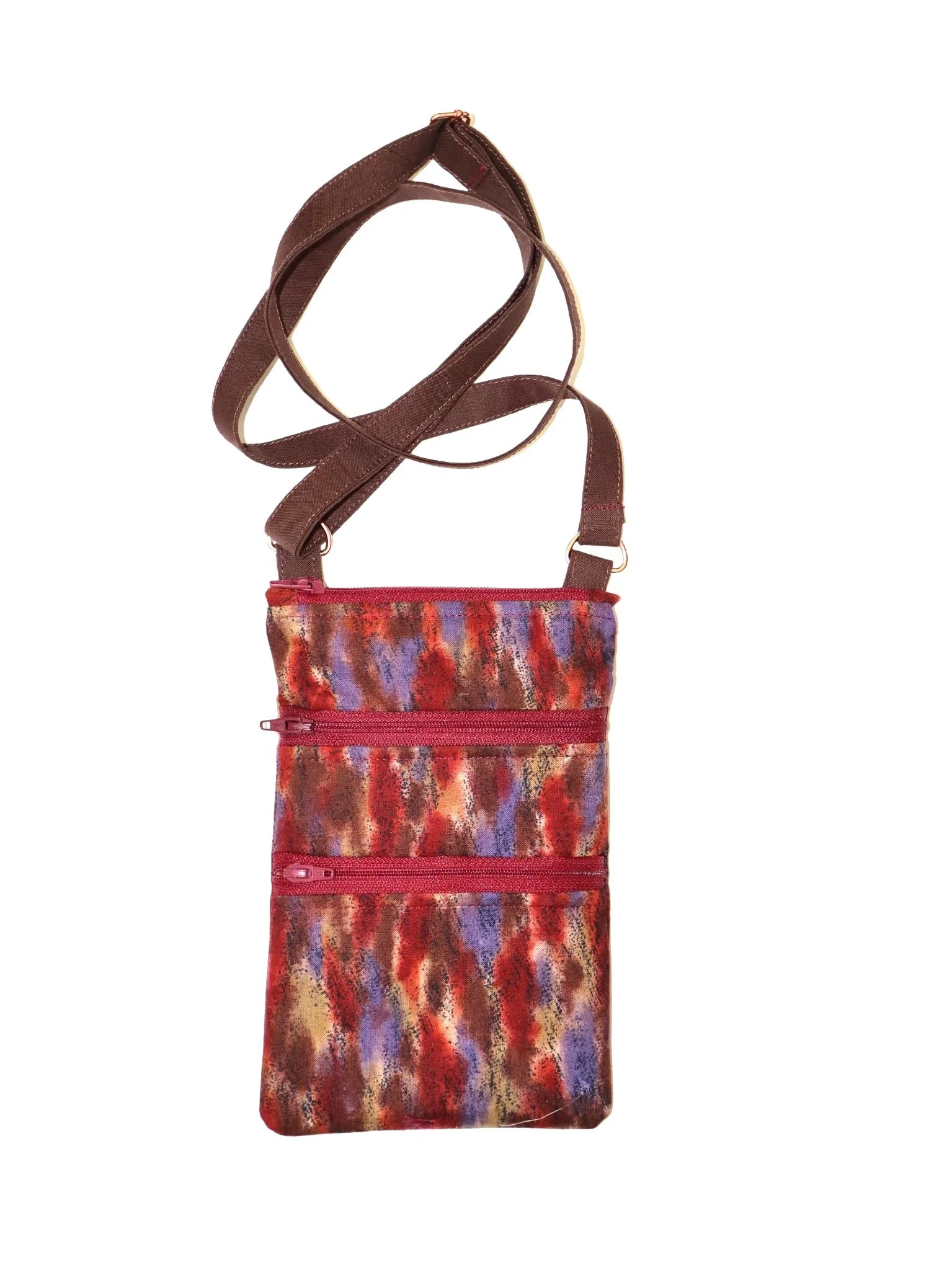 Triple Zippered Mini Crossbody Bag - bplattoriginals Custom